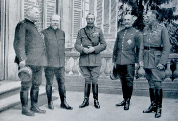 Treffen der alliierten Kriegskommandanten und Staatsmänner zur Zeit der Offensive an der Somme, 1916